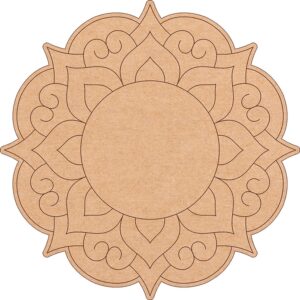 Pre marked mirror Flower Cut Out