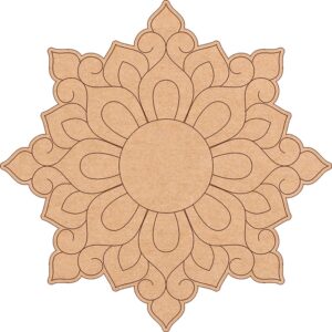 Pre marked leaf Flower Cut Out