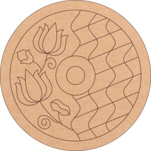 MDF Pre Marked Kamal pichwai Bases