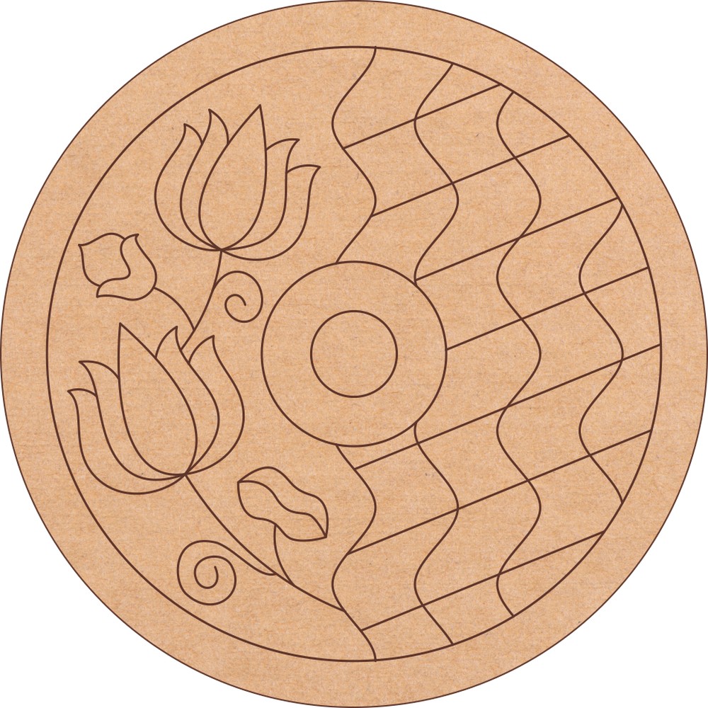 MDF Pre Marked Kamal pichwai Bases